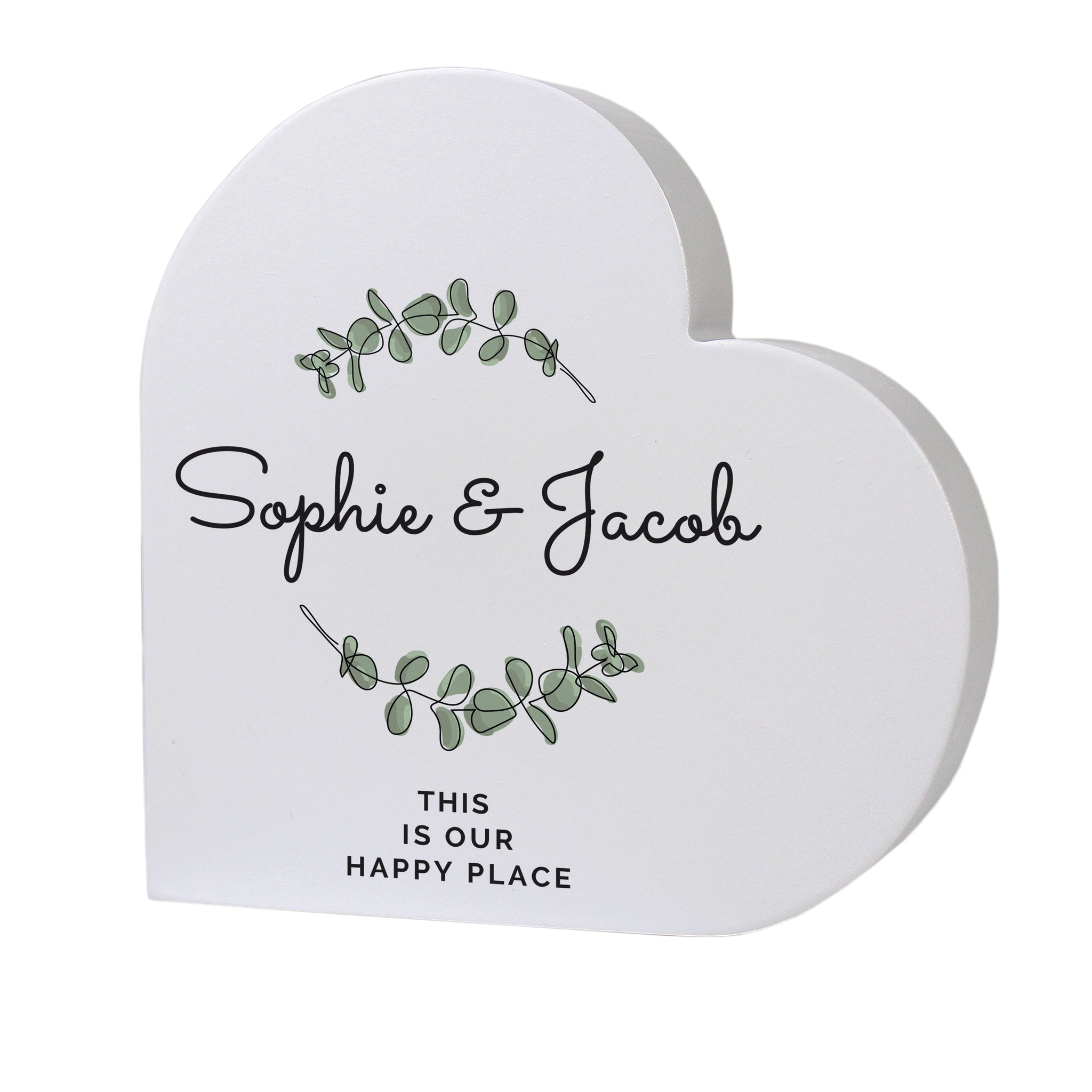 Personalised Botanical Free Standing Heart Ornament: 5 - Ornaments By Gift Moments