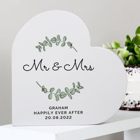 Personalised Botanical Free Standing Heart Ornament: 3 - Ornaments By Gift Moments