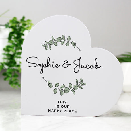 Personalised Botanical Free Standing Heart Ornament: 4 - Ornaments By Gift Moments