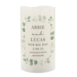 Personalised Botanical Free Text LED Candle: 5 - LED Lighting By Gift Moments