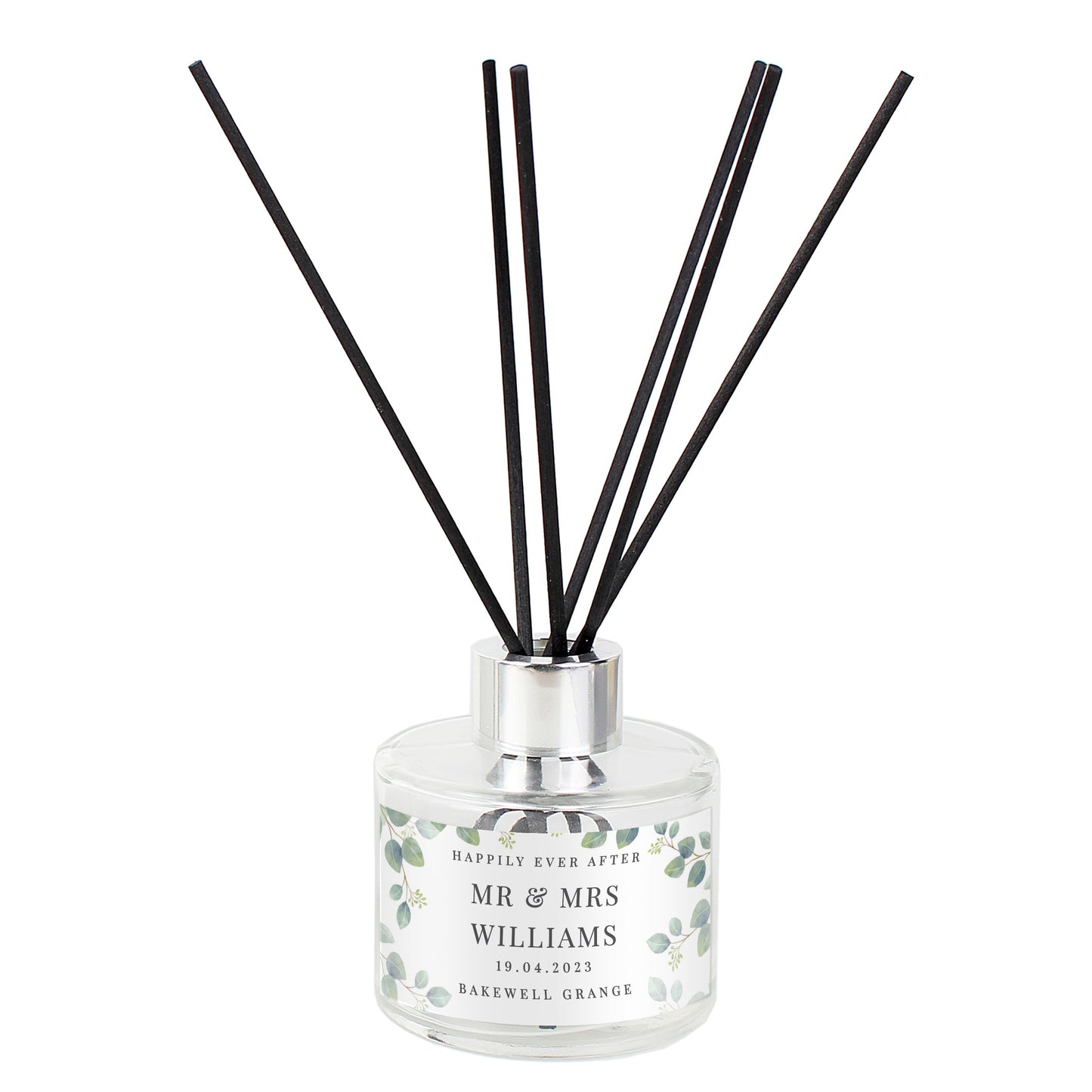 Personalised Botanical Free Text Reed Diffuser: 4 - Reed Diffusers By Gift Moments