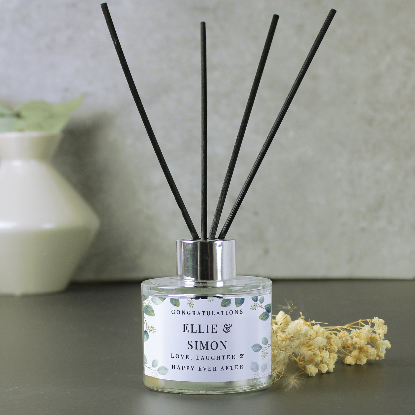 Personalised Botanical Free Text Reed Diffuser: 2 - Reed Diffusers By Gift Moments