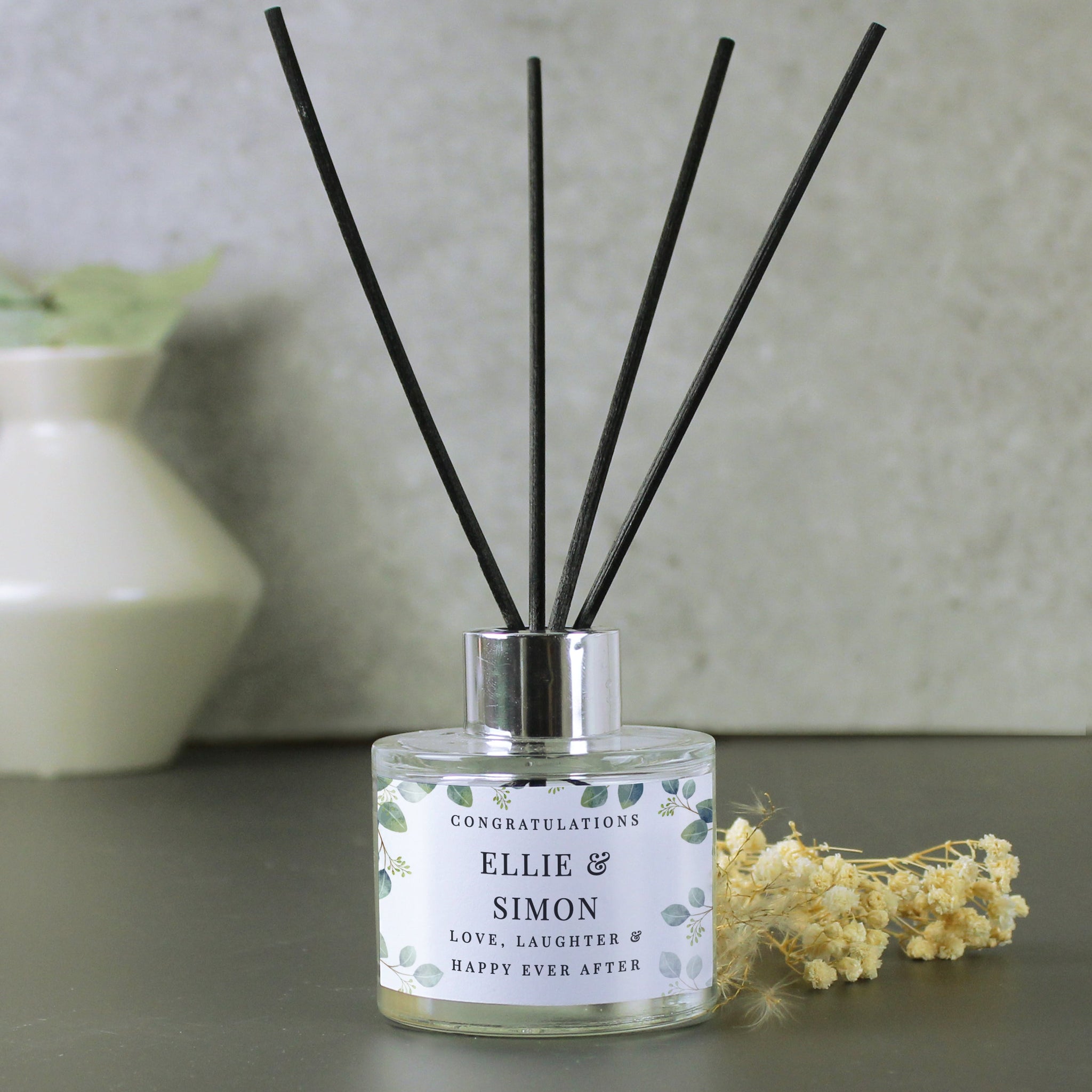 Personalised Botanical Free Text Reed Diffuser: 2 - Reed Diffusers By Gift Moments