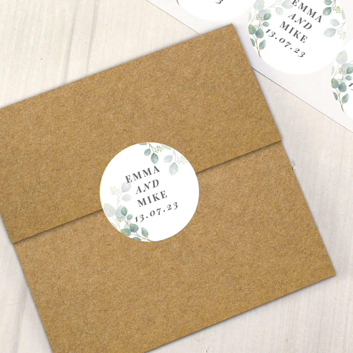 Personalised Botanical Free Text Sticker Set: 3 - Stickers By Gift Moments