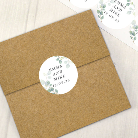 Personalised Botanical Free Text Sticker Set: 3 - Stickers By Gift Moments