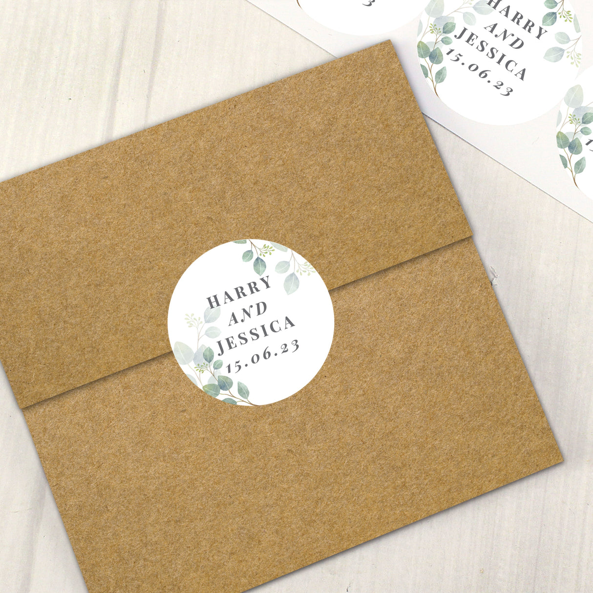 Personalised Botanical Free Text Sticker Set: 2 - Stickers By Gift Moments