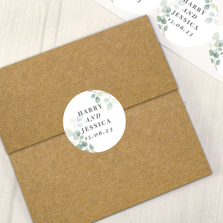 Personalised Botanical Free Text Sticker Set: 2 - Stickers By Gift Moments