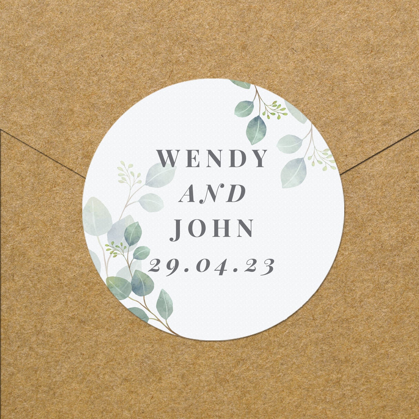 Personalised Botanical Free Text Sticker Set: 4 - Stickers By Gift Moments