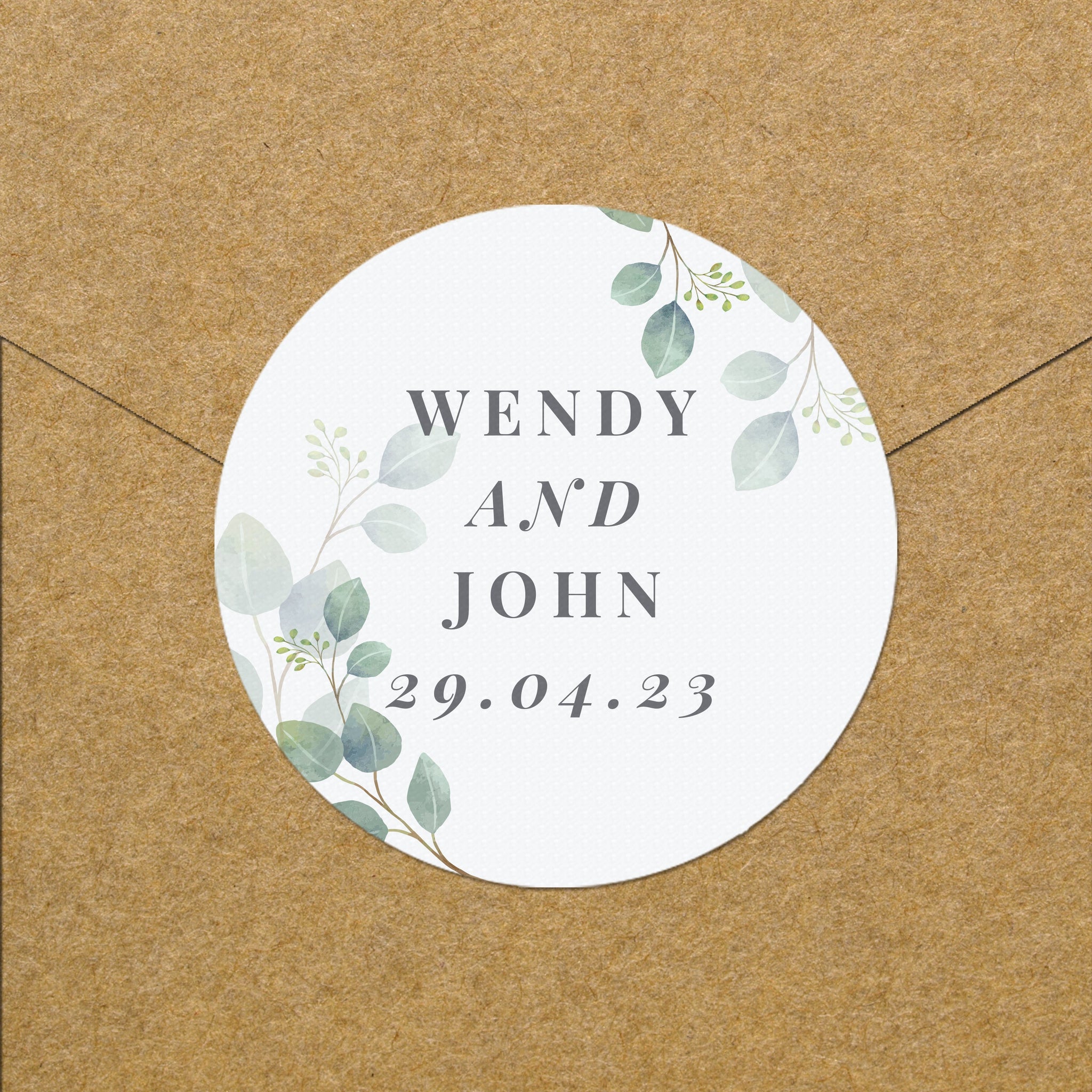 Personalised Botanical Free Text Sticker Set: 4 - Stickers By Gift Moments