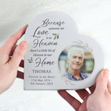 Personalised Botanical Memorial Photo Upload Free Standing Heart Ornament: 4 - Ornaments By Gift Moments