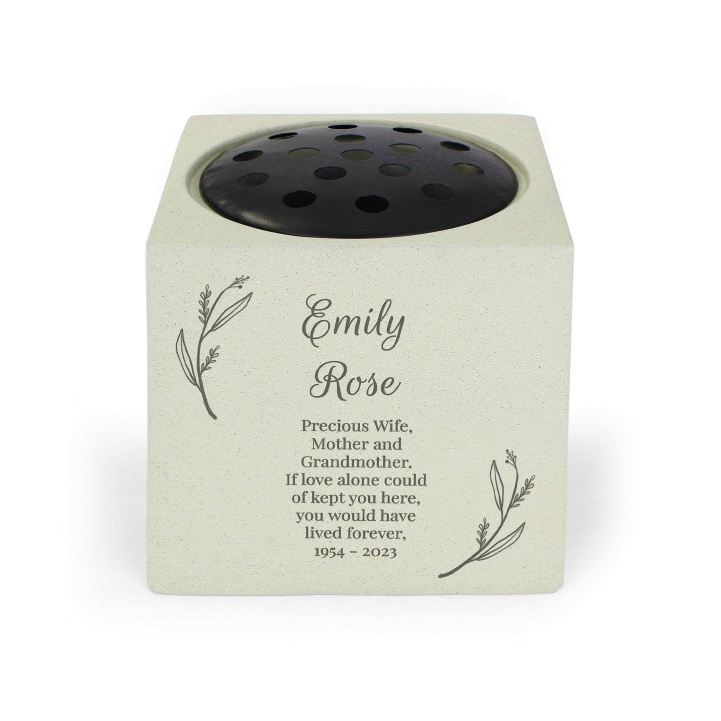 Personalised Botanical Memorial Vase: 5 - Memorials By Gift Moments