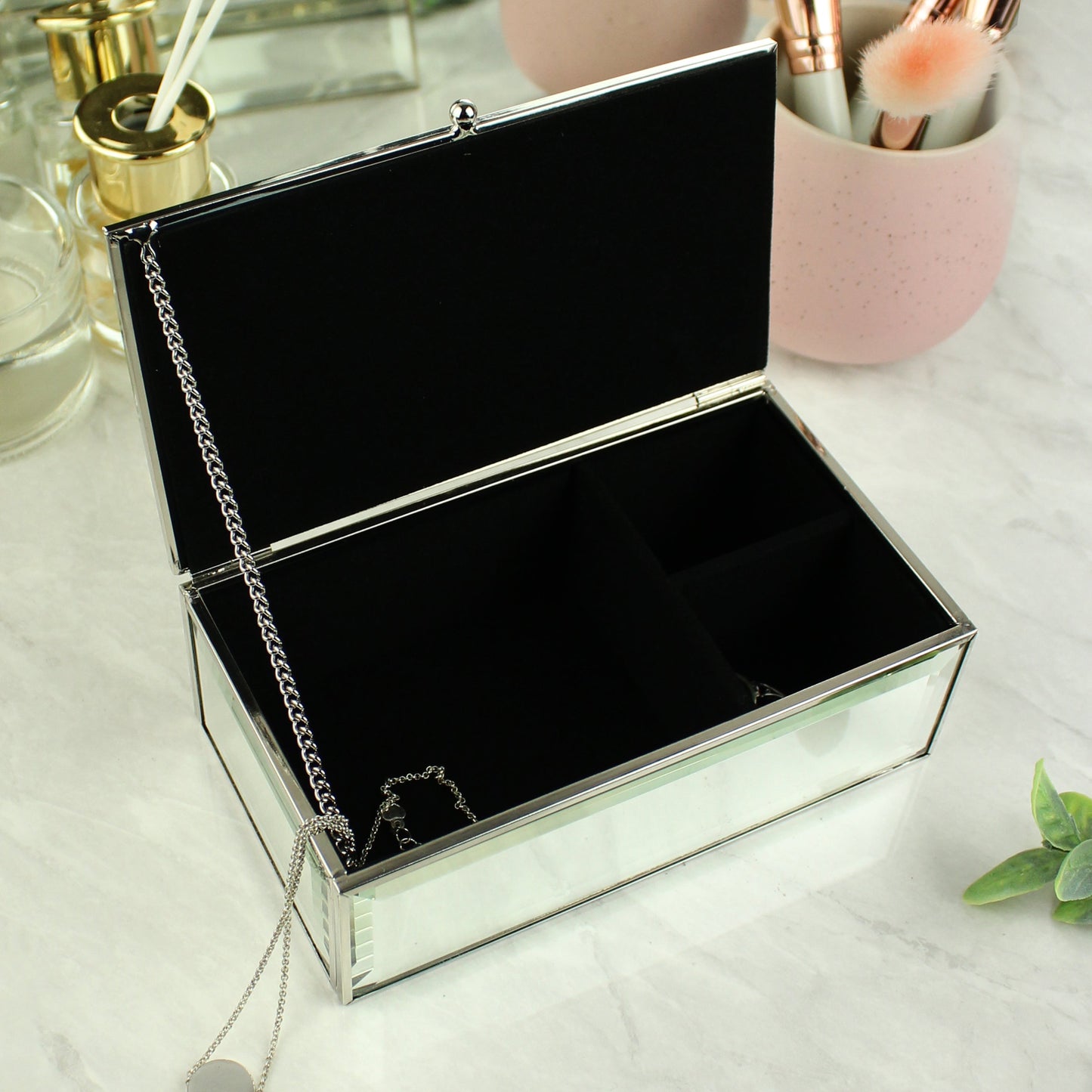 Personalised Botanical Mirrored Jewellery Box: 3 - Jewellery Boxes By Gift Moments
