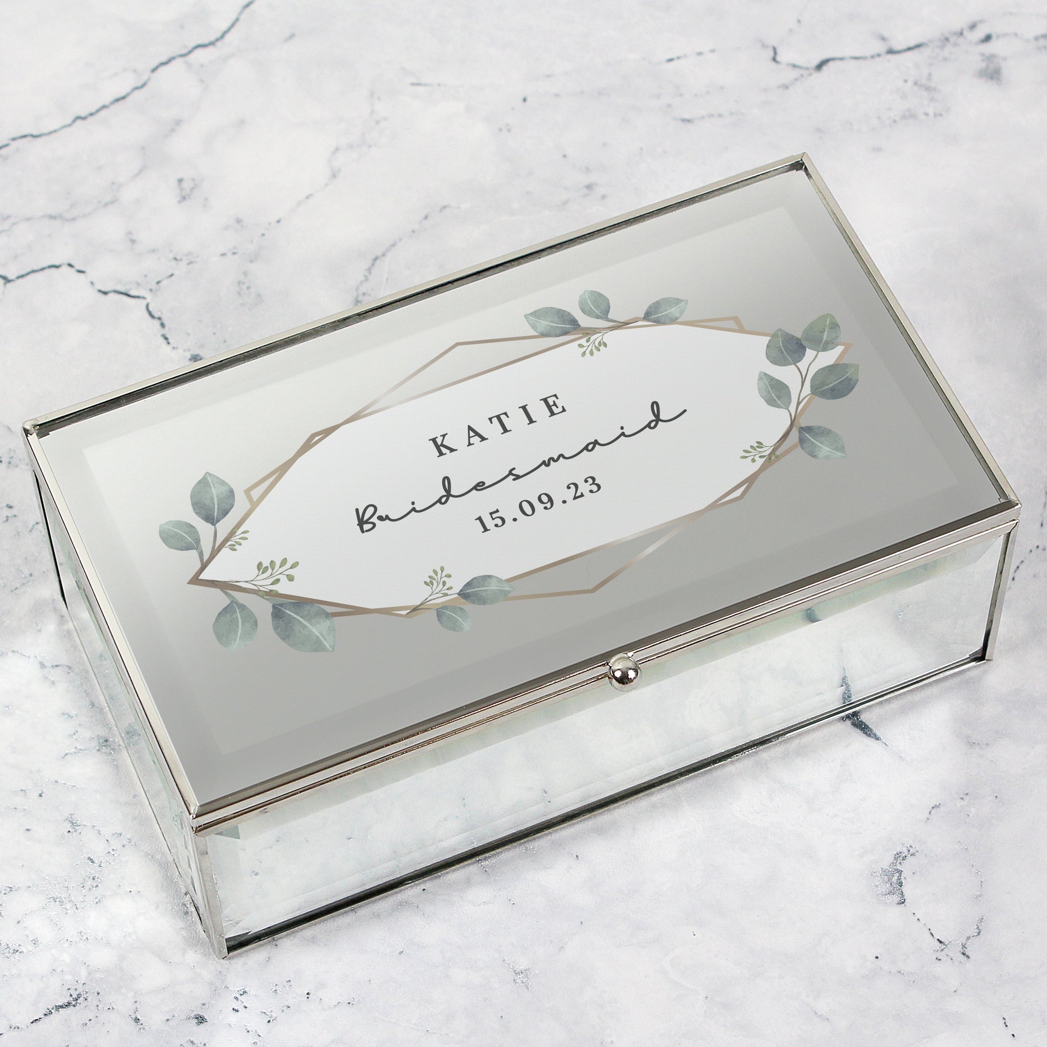 Personalised Botanical Mirrored Jewellery Box: 1 - Jewellery Boxes By Gift Moments