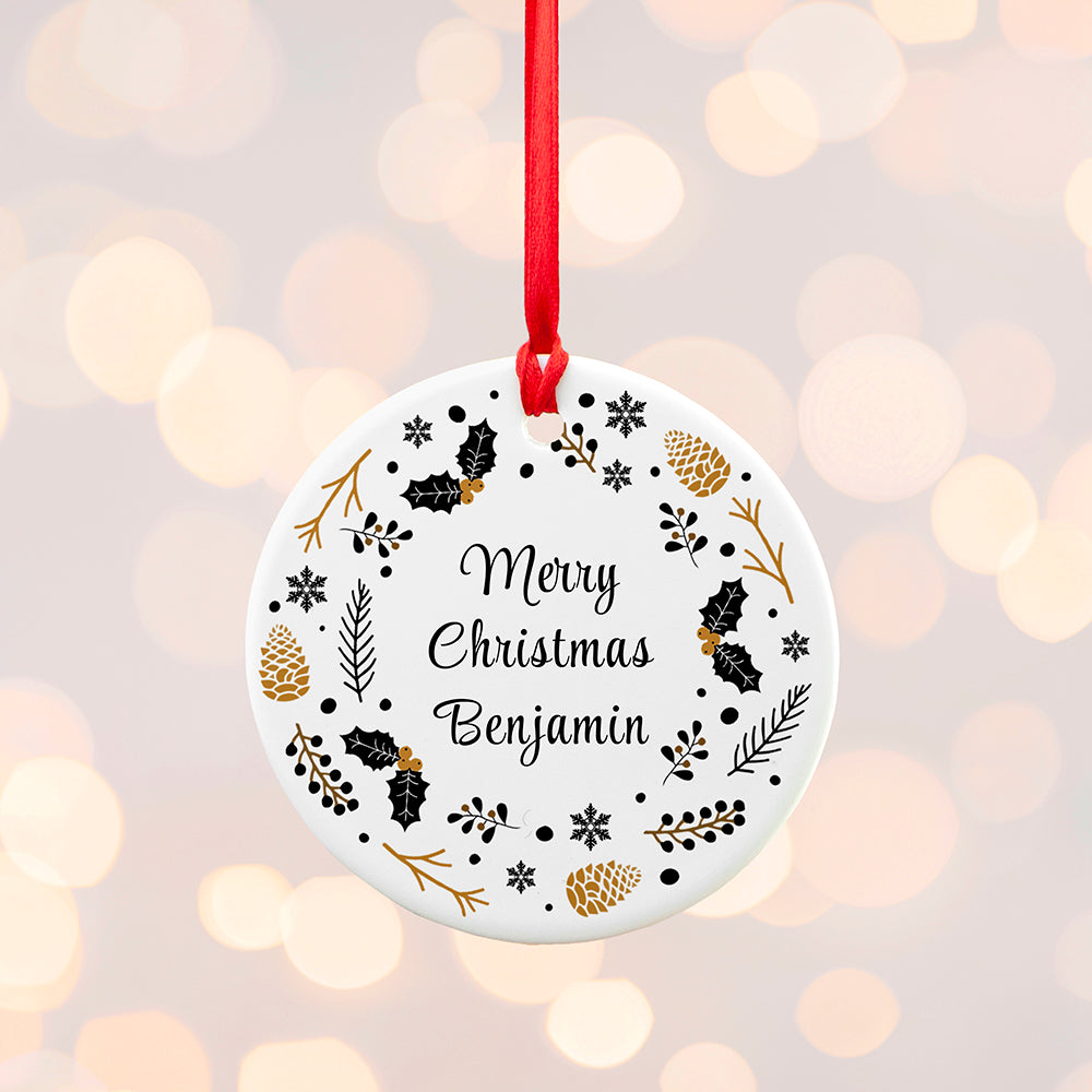 Personalised Botanical Nordic Ornament: 3 - Christmas Decorations By Gift Moments