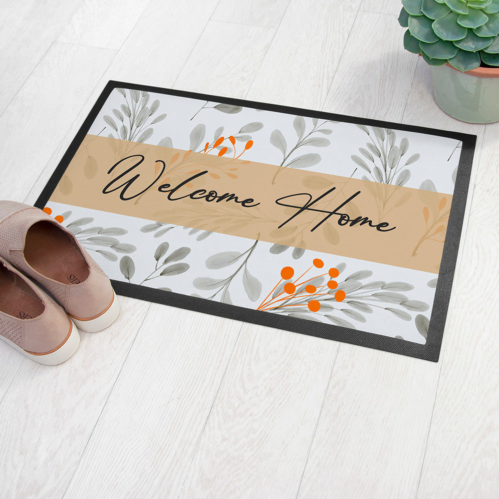 Personalised Botanical Pattern Indoor Doormat: 5 - Doormats By Gift Moments