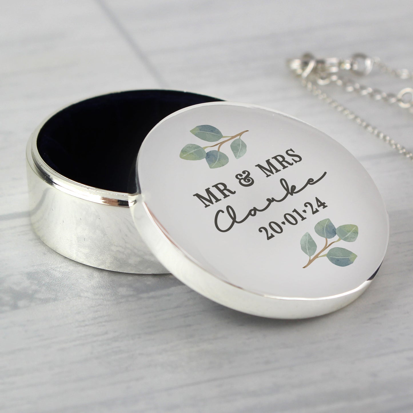 Personalised Botanical Ring Box: 4 - Trinket Boxes By Gift Moments