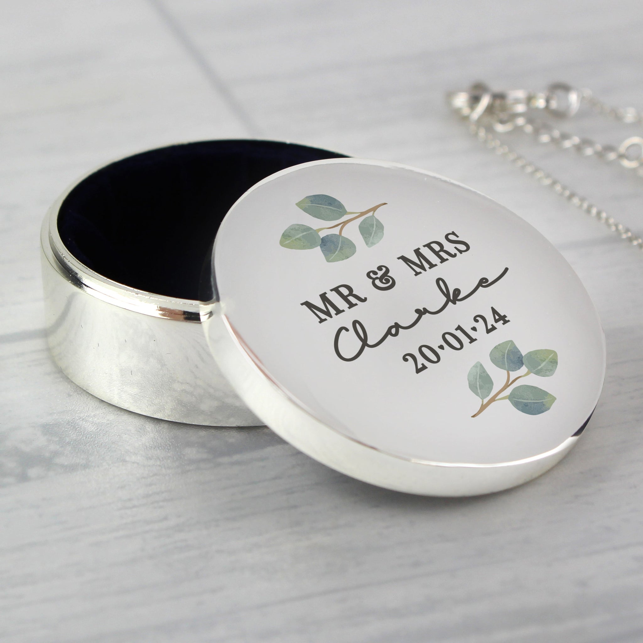 Personalised Botanical Ring Box: 4 - Trinket Boxes By Gift Moments