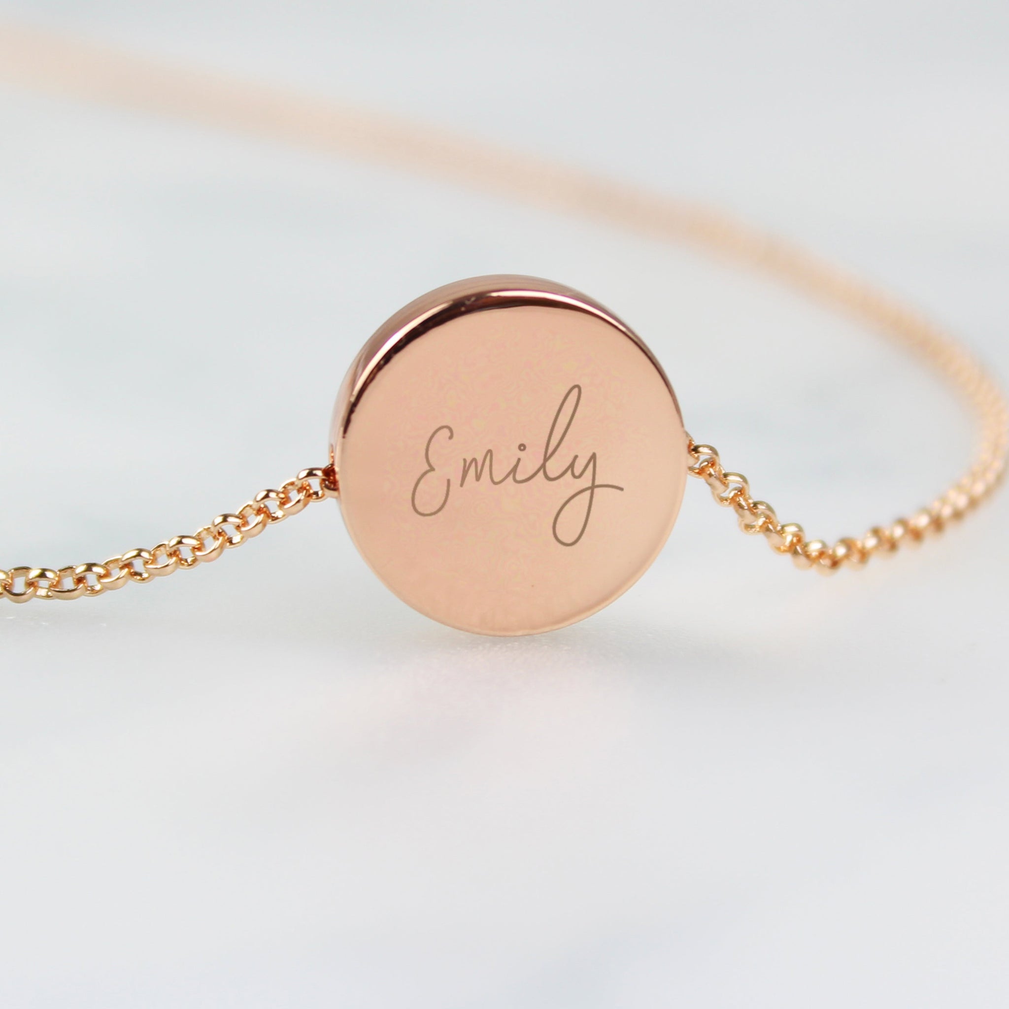 Personalised Botanical Sentiment Rose Gold Tone Necklace and Box: 4 - Necklaces By Gift Moments