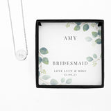 Personalised Botanical Sentiment Silver Tone Necklace and Box: 5 - Necklaces By Gift Moments