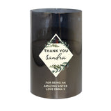 Personalised Botanical Smoked Glass LED Candle: 4 - LED Lighting By Gift Moments