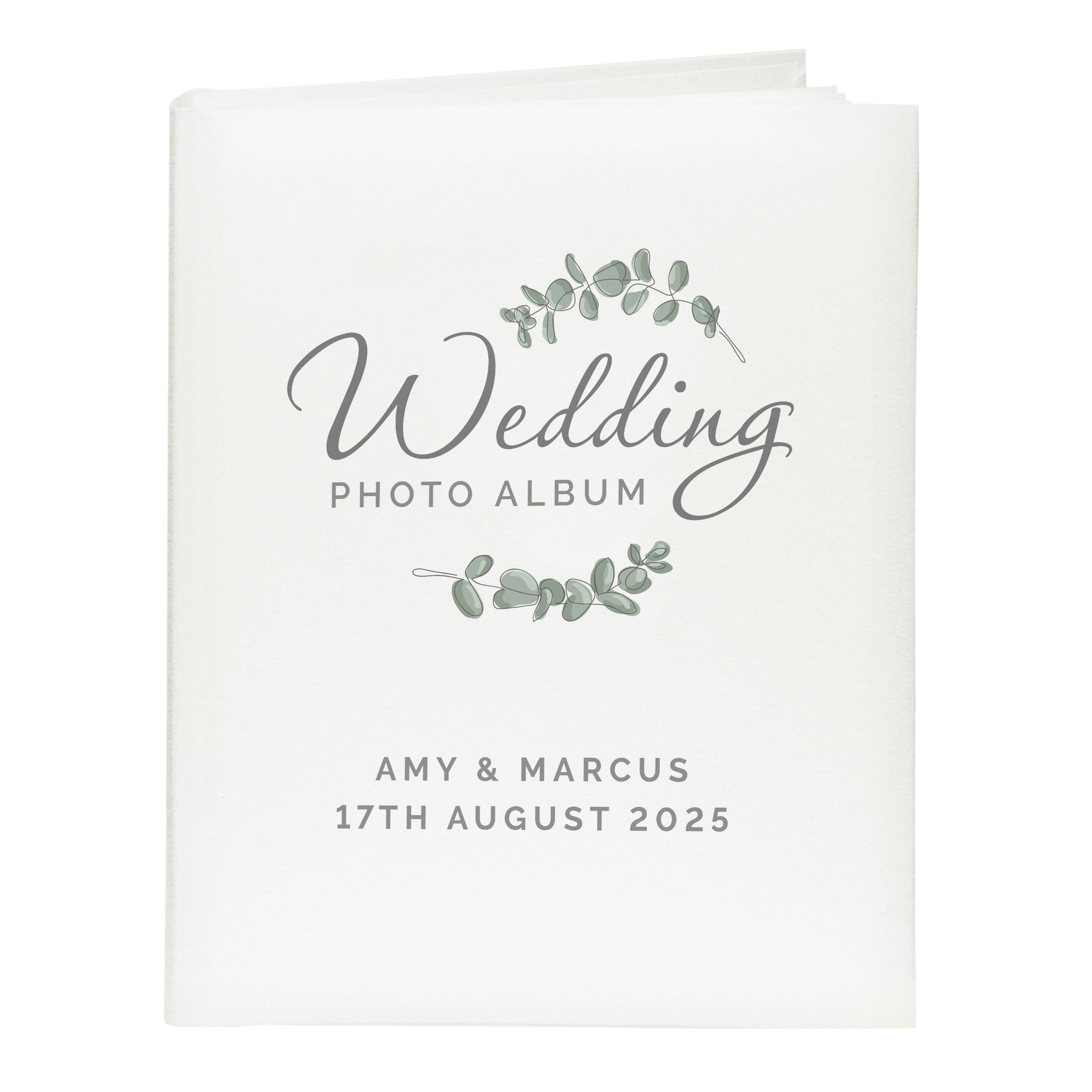 Personalised Botanical Traditional Wedding Photo Album: 5 - Photo Albums By Gift Moments