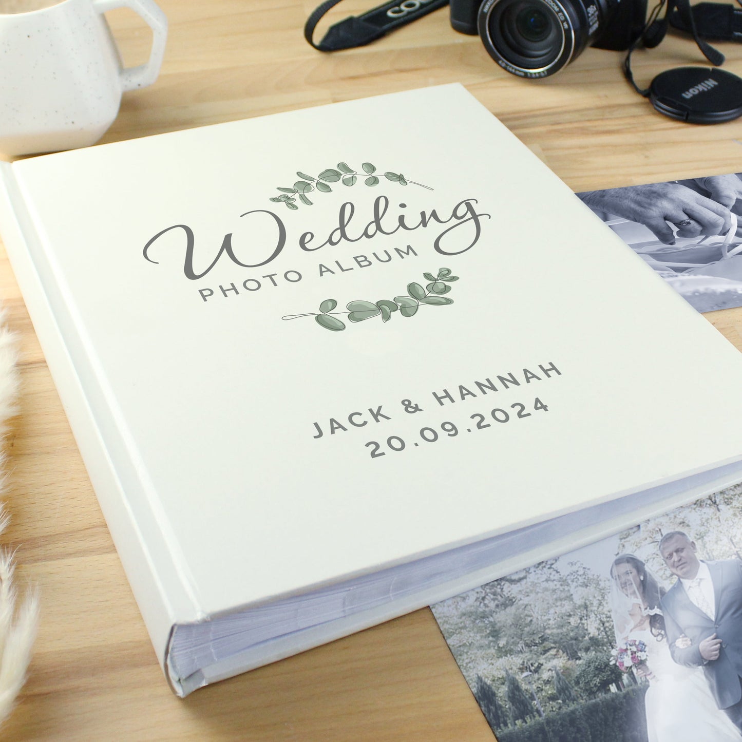 Personalised Botanical Traditional Wedding Photo Album: 2 - Photo Albums By Gift Moments