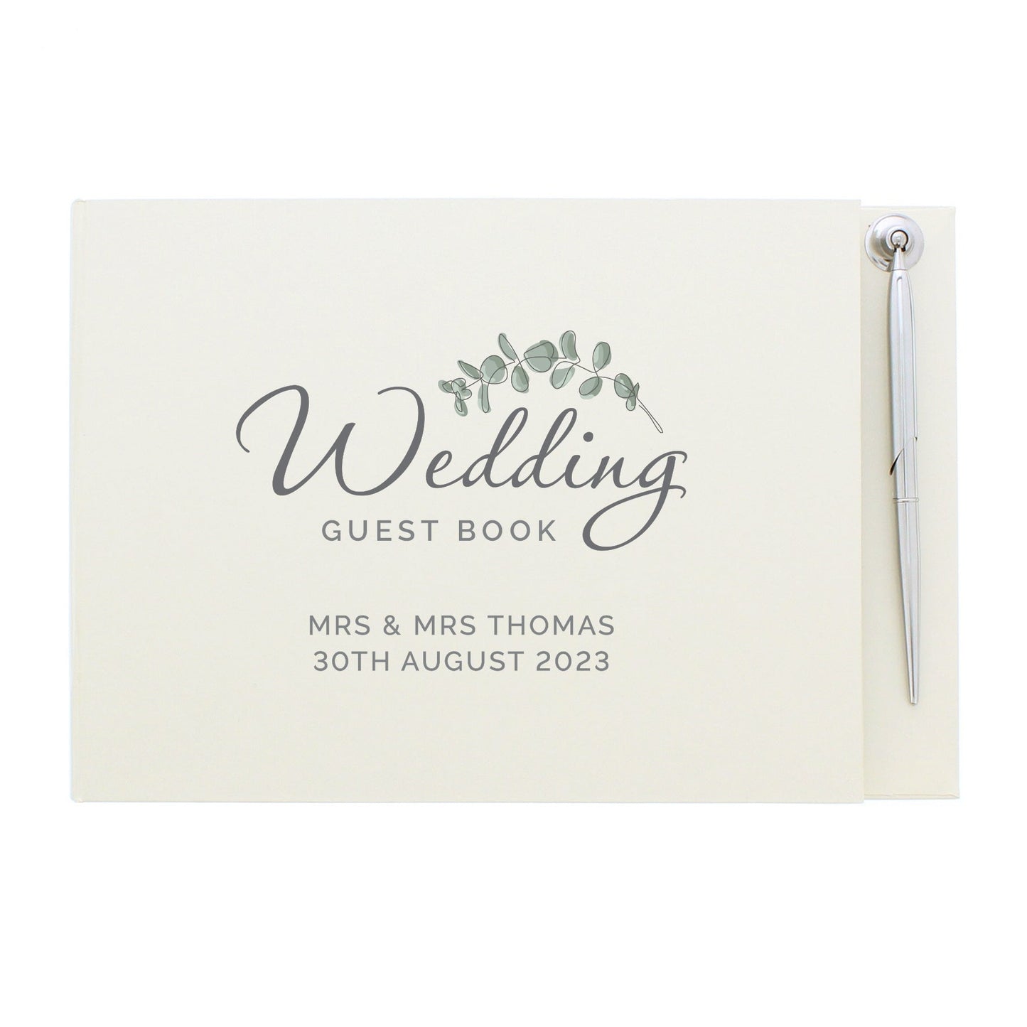 Personalised Botanical Wedding Guest Book & Pen: 5 - Guest Books By Gift Moments