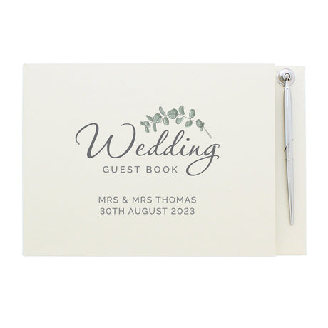 Personalised Botanical Wedding Guest Book & Pen: 5 - Guest Books By Gift Moments