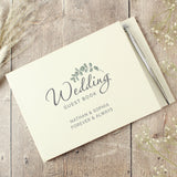 Personalised Botanical Wedding Guest Book & Pen: 1 - Guest Books By Gift Moments