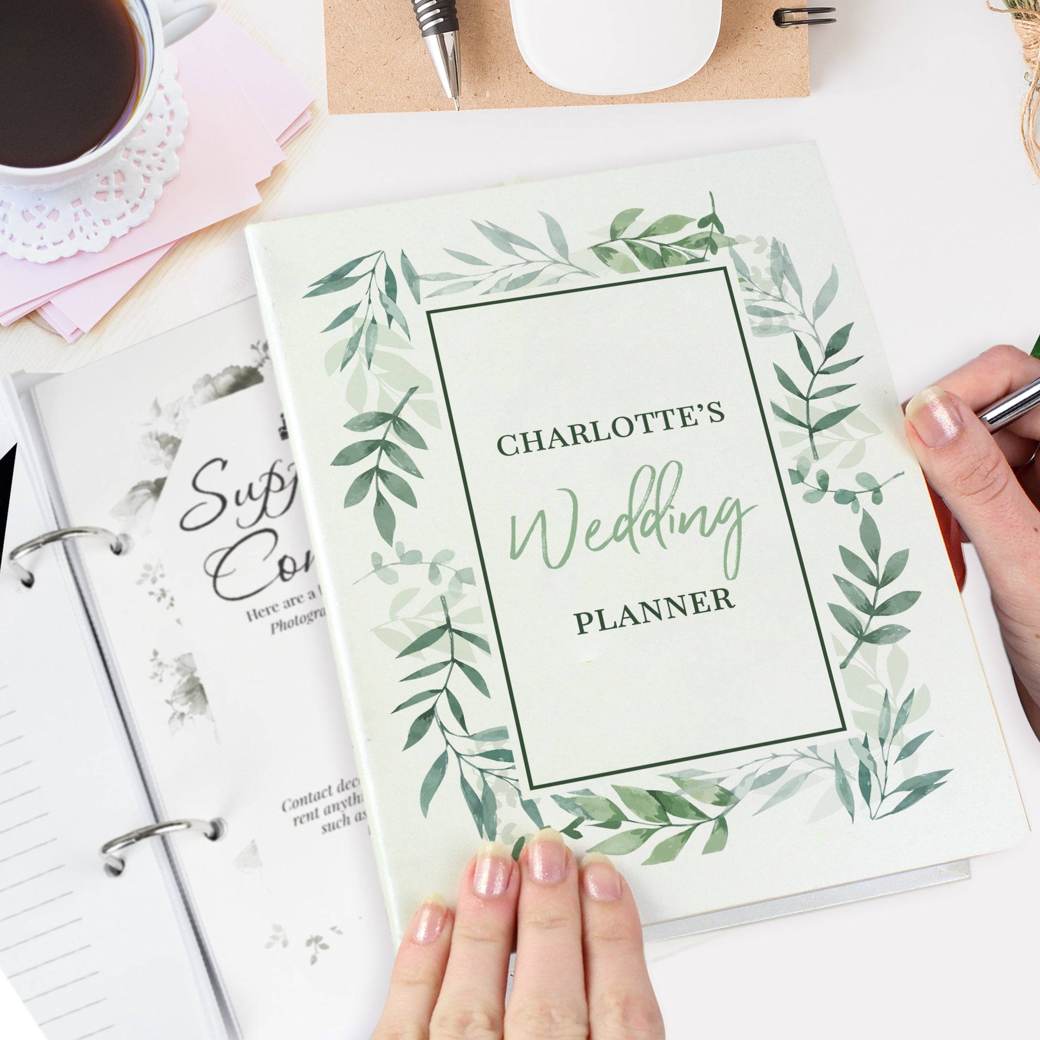 Personalised Botanical Wedding Planner: 3 - Calendars & Planners By Gift Moments