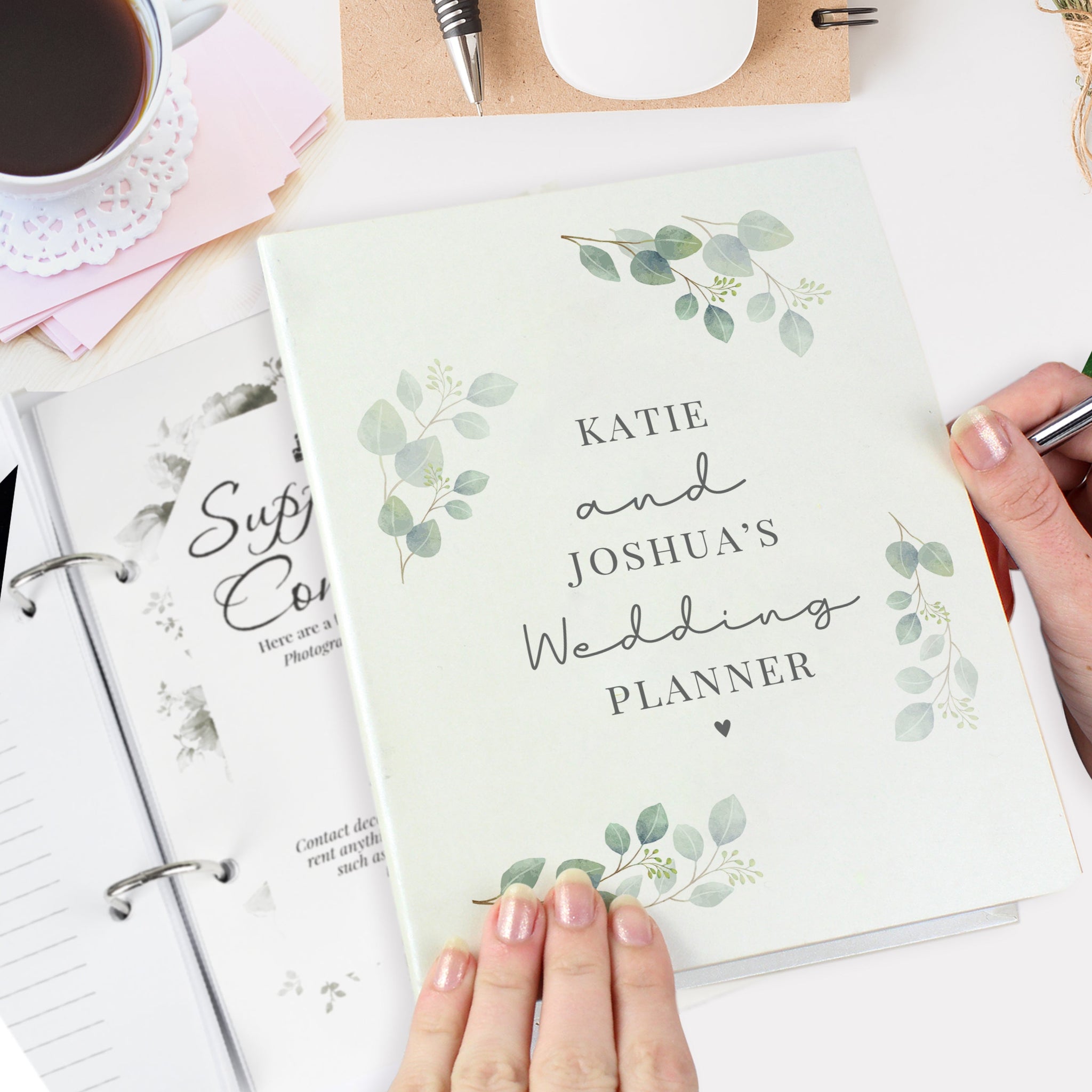 Personalised Botanical Wedding Planner: 3 - Calendars & Planners By Gift Moments