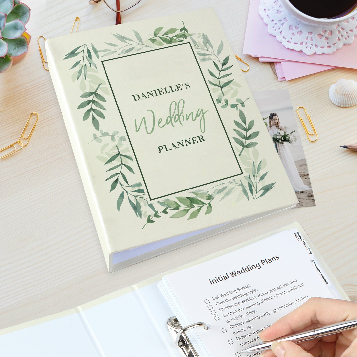 Personalised Botanical Wedding Planner: 2 - Calendars & Planners By Gift Moments