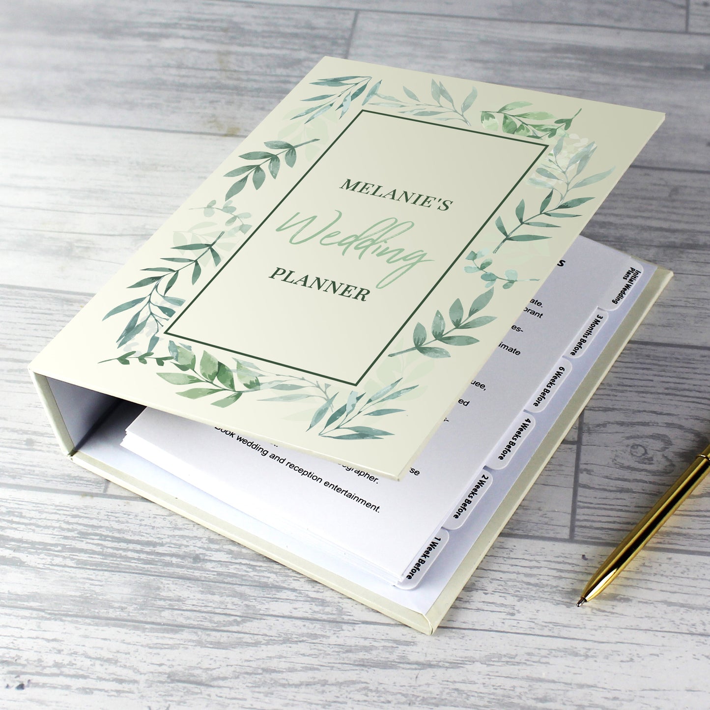 Personalised Botanical Wedding Planner: 4 - Calendars & Planners By Gift Moments