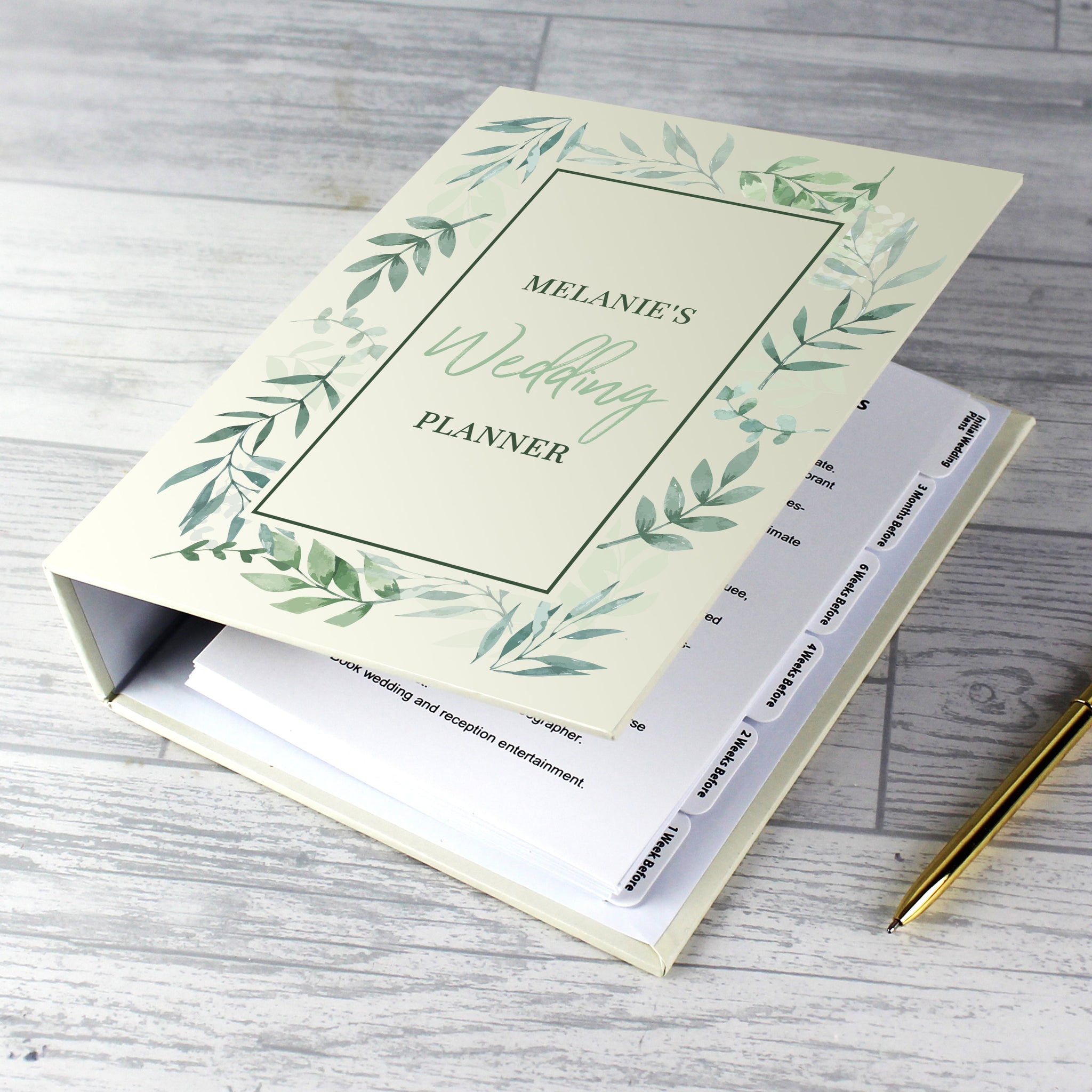 Personalised Botanical Wedding Planner: 4 - Calendars & Planners By Gift Moments