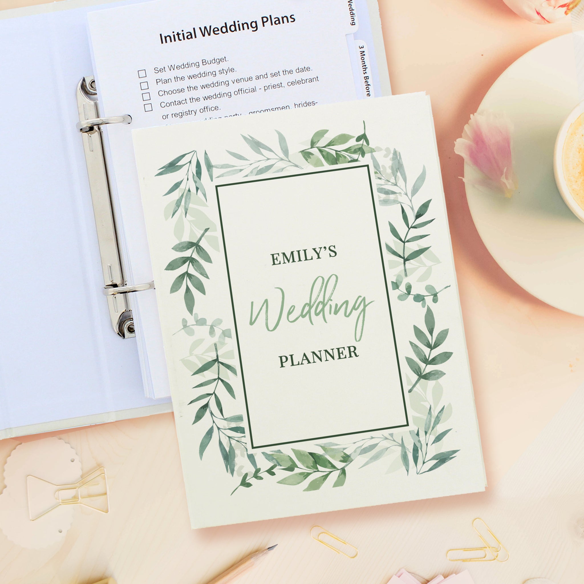 Personalised Botanical Wedding Planner: 1 - Calendars & Planners By Gift Moments
