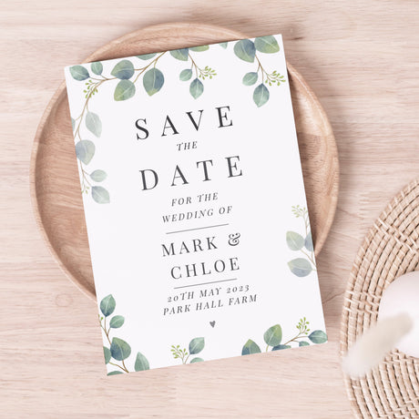Personalised Botanical Wedding Save the Dates Pack of 36: 3 - Keepsakes By Gift Moments