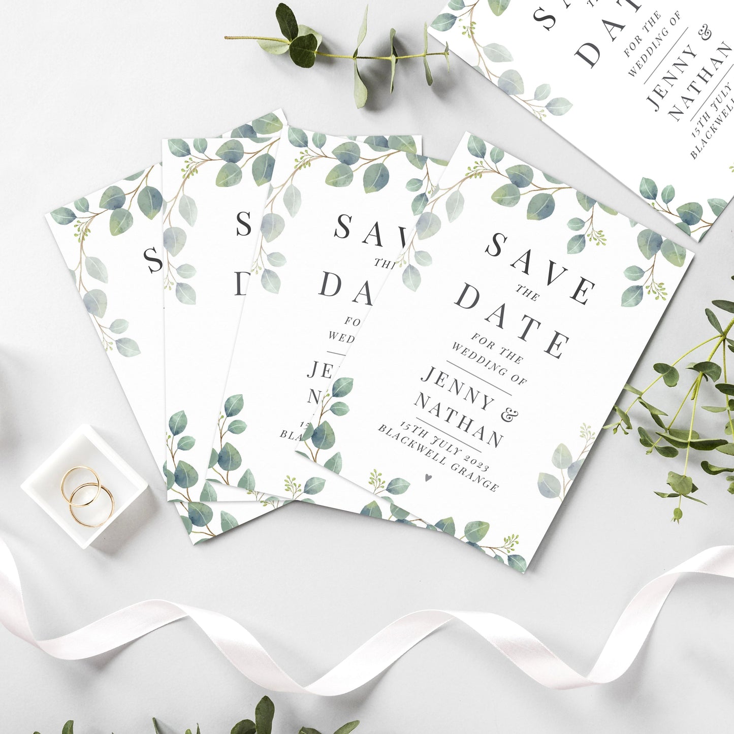 Personalised Botanical Wedding Save the Dates Pack of 36: 4 - Keepsakes By Gift Moments