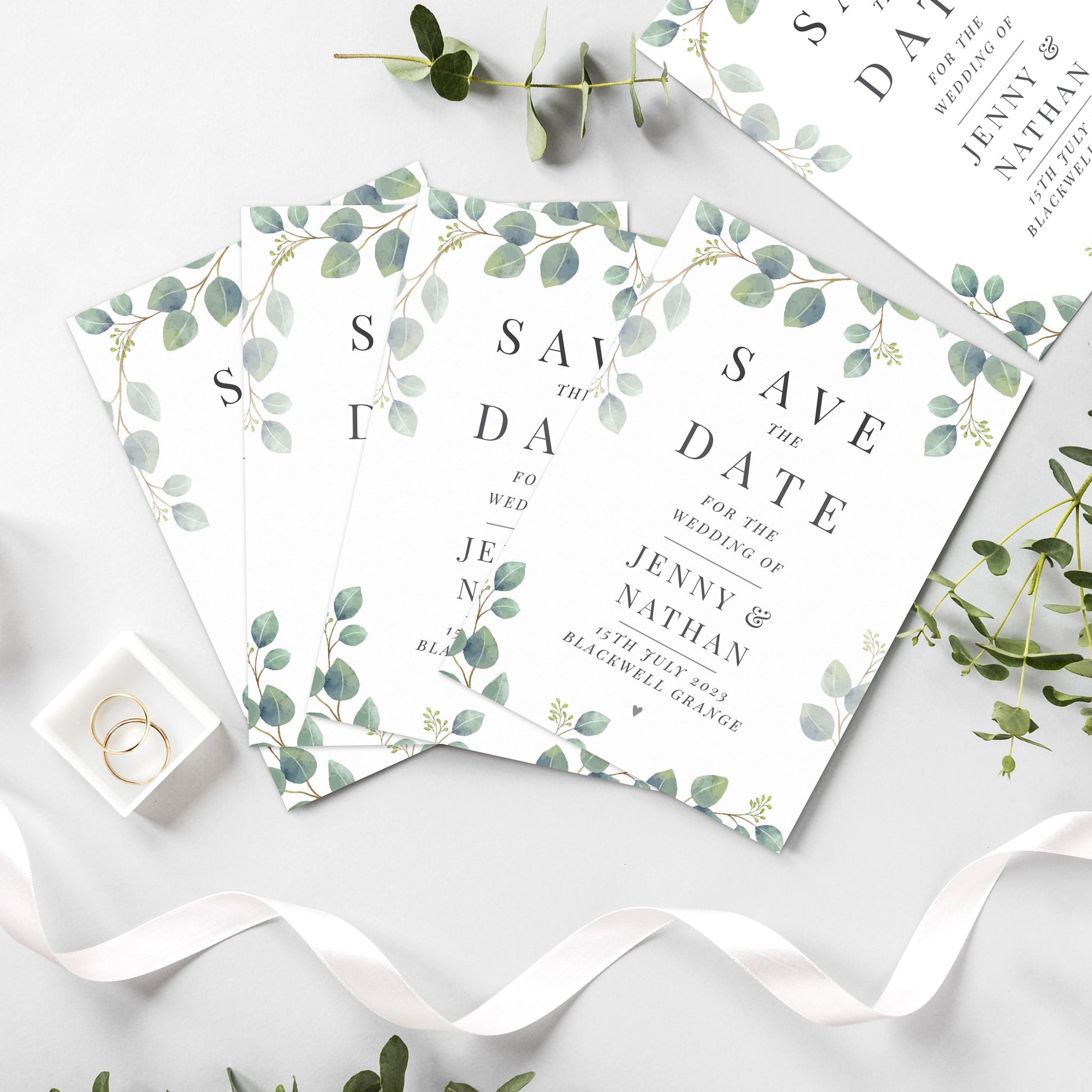 Personalised Botanical Wedding Save the Dates Pack of 36: 4 - Keepsakes By Gift Moments