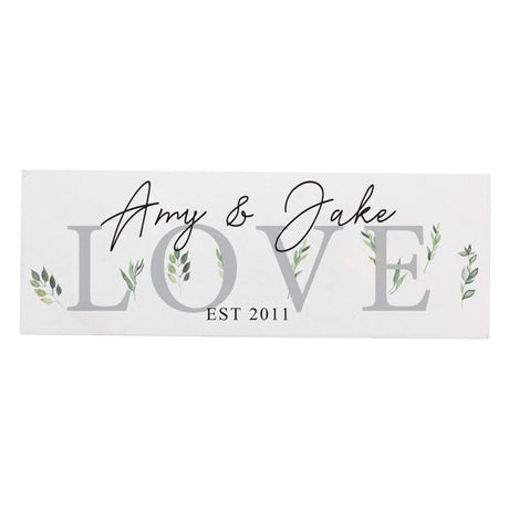 Personalised Botanical Wooden Block Sign: 7 - Signs & Plaques By Gift Moments