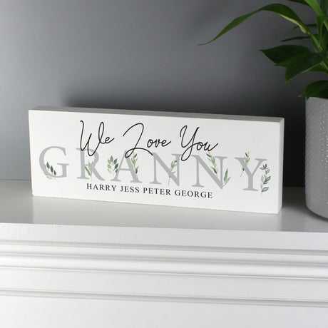Personalised Botanical Wooden Block Sign: 6 - Signs & Plaques By Gift Moments