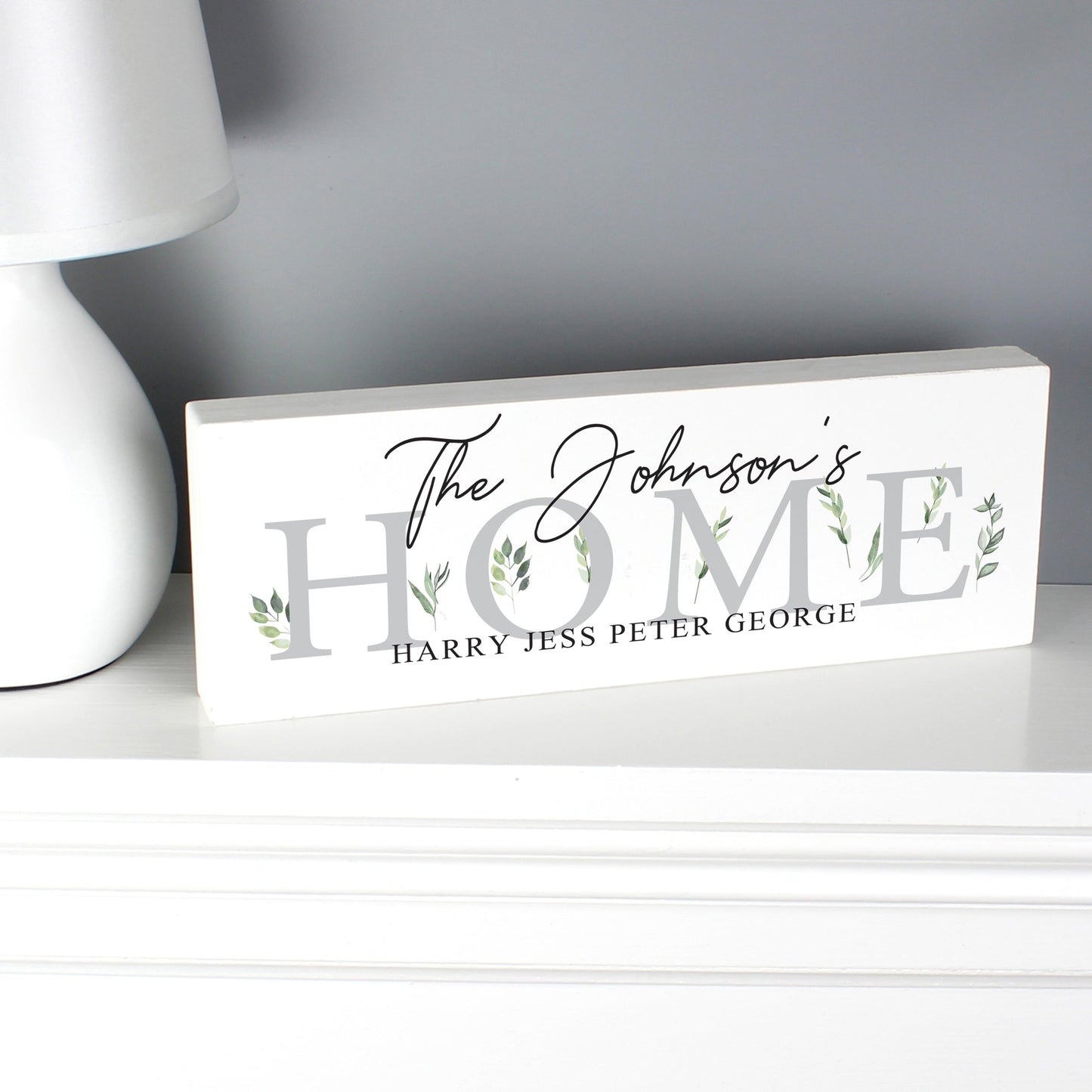 Personalised Botanical Wooden Block Sign: 3 - Signs & Plaques By Gift Moments