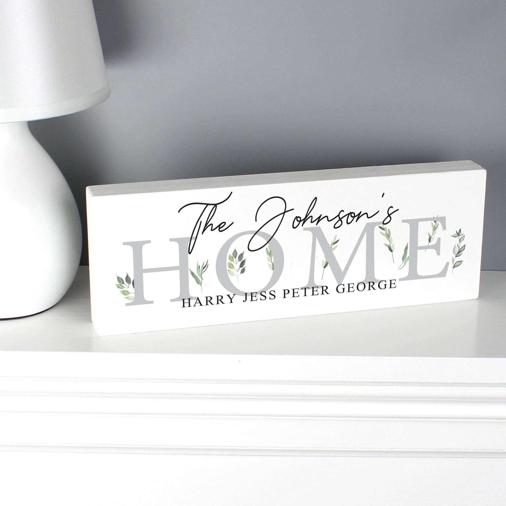 Personalised Botanical Wooden Block Sign: 3 - Signs & Plaques By Gift Moments