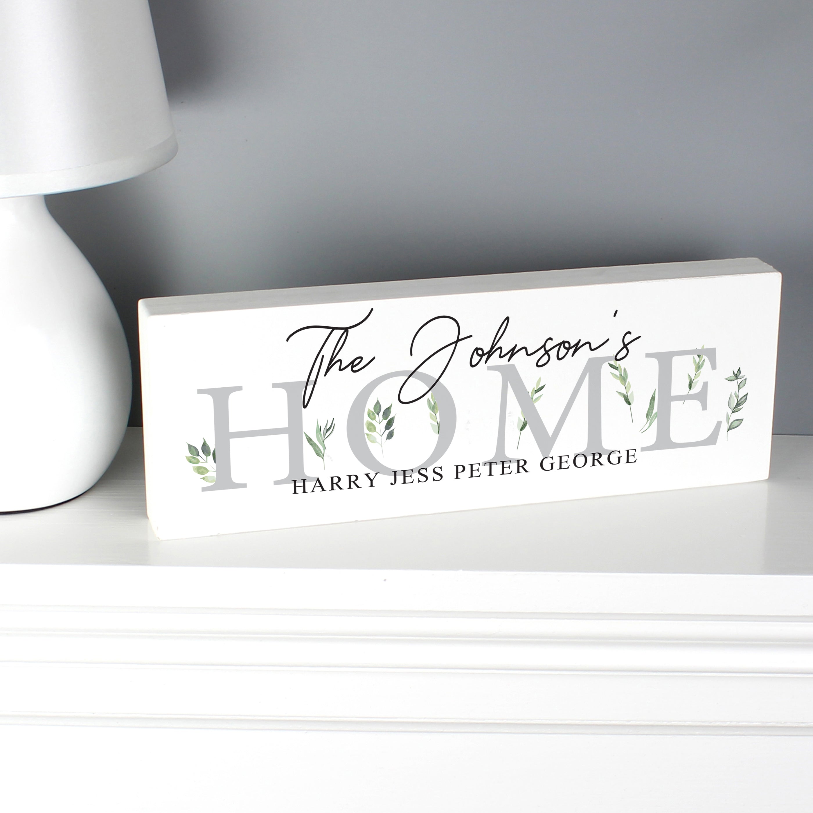 Personalised Botanical Wooden Block Sign - Shop Signs & Plaques At Gift Moments - 3