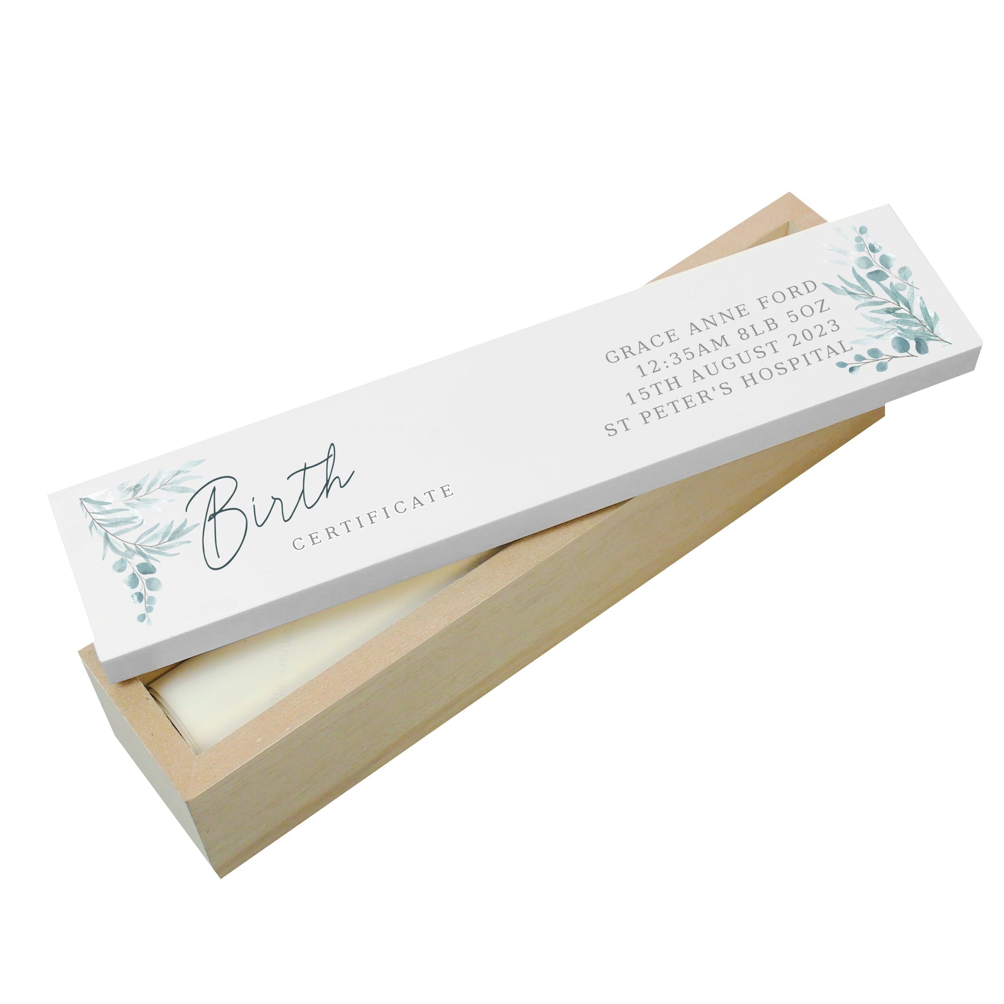 Personalised Botanical Wooden Certificate Holder: 6 - Certificate Holders By Gift Moments
