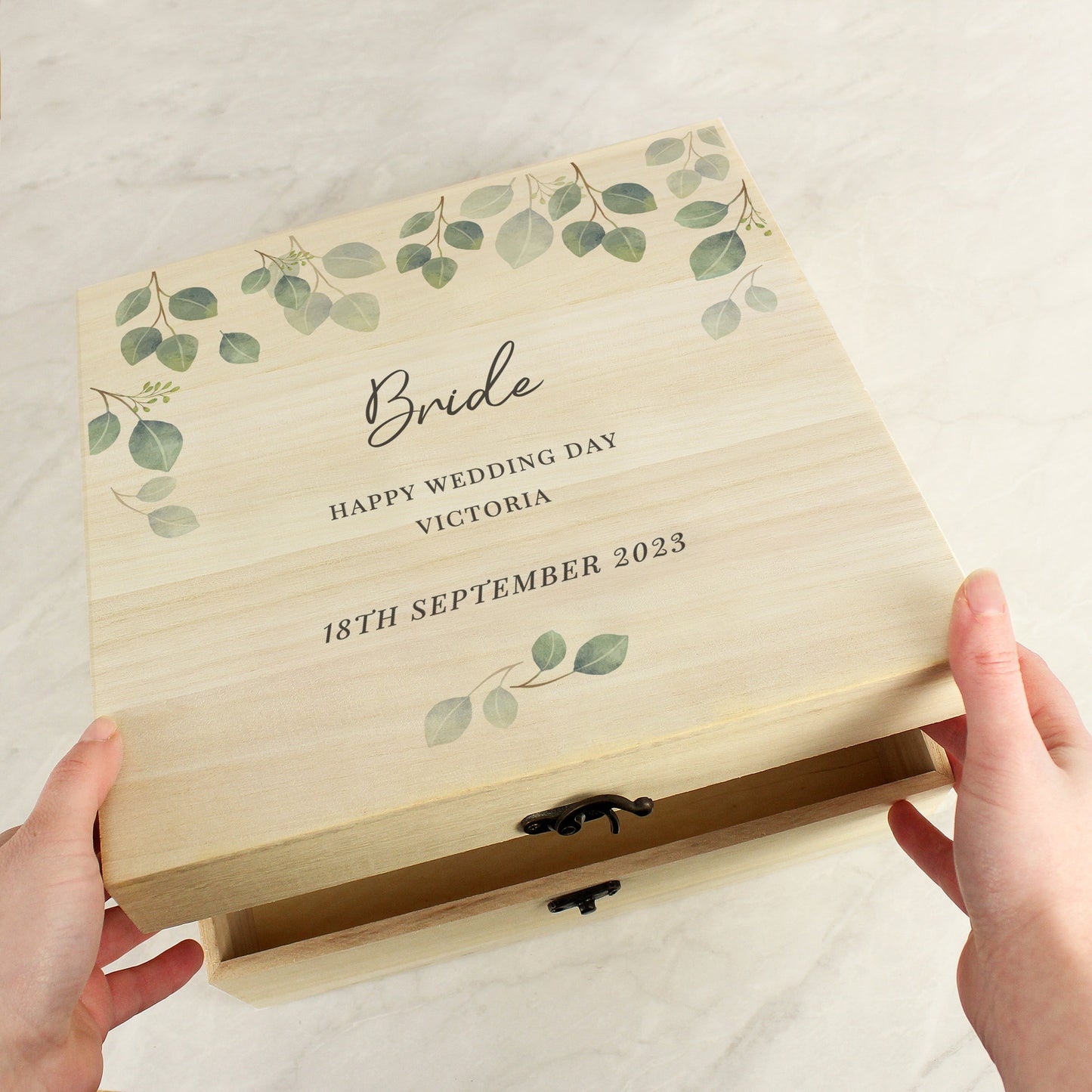 Personalised Botanical Wooden Keepsake box: 4 - Keepsake Boxes By Gift Moments