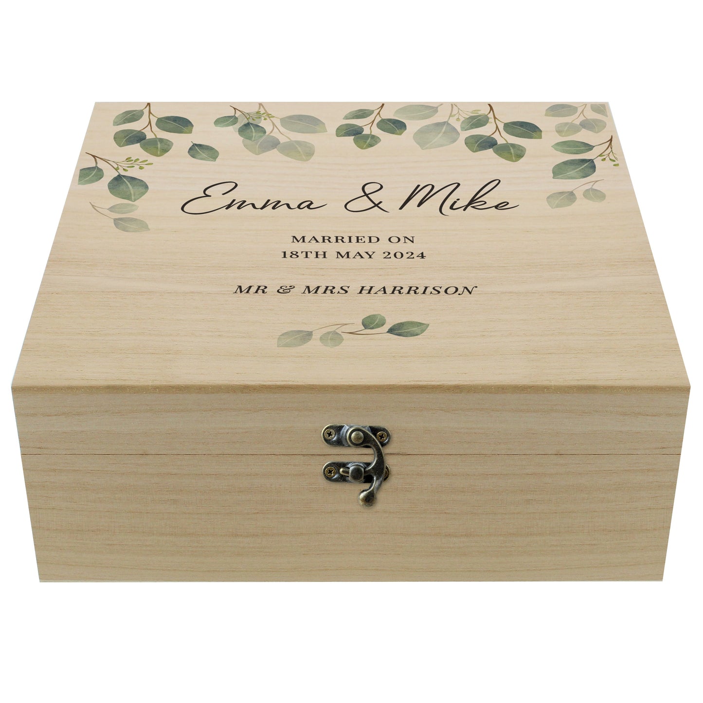 Personalised Botanical Wooden Keepsake box: 5 - Keepsake Boxes By Gift Moments