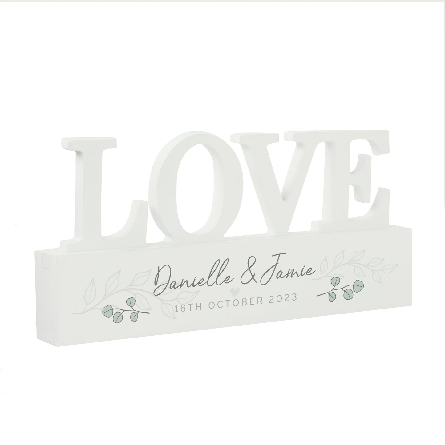 Personalised Botanical Wooden Love Ornament: 4 - Ornaments By Gift Moments