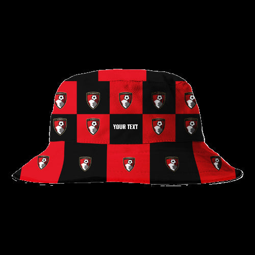 Personalised Bournemouth Chequered Bucket Hat: 1 - Caps & Hats By Bournemouth