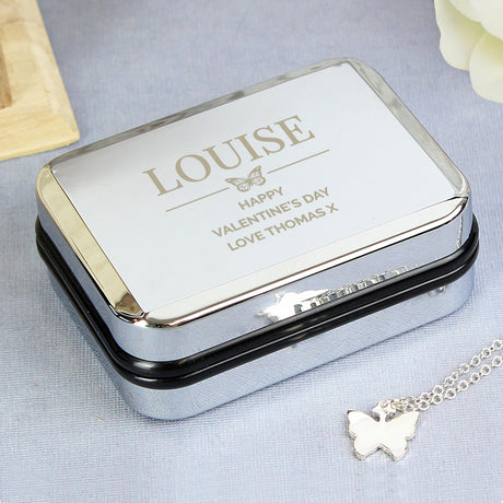 Personalised Box and Butterfly Necklace: 8 - Necklaces By Gift Moments