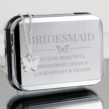 Personalised Box and Butterfly Necklace: 3 - Necklaces By Gift Moments